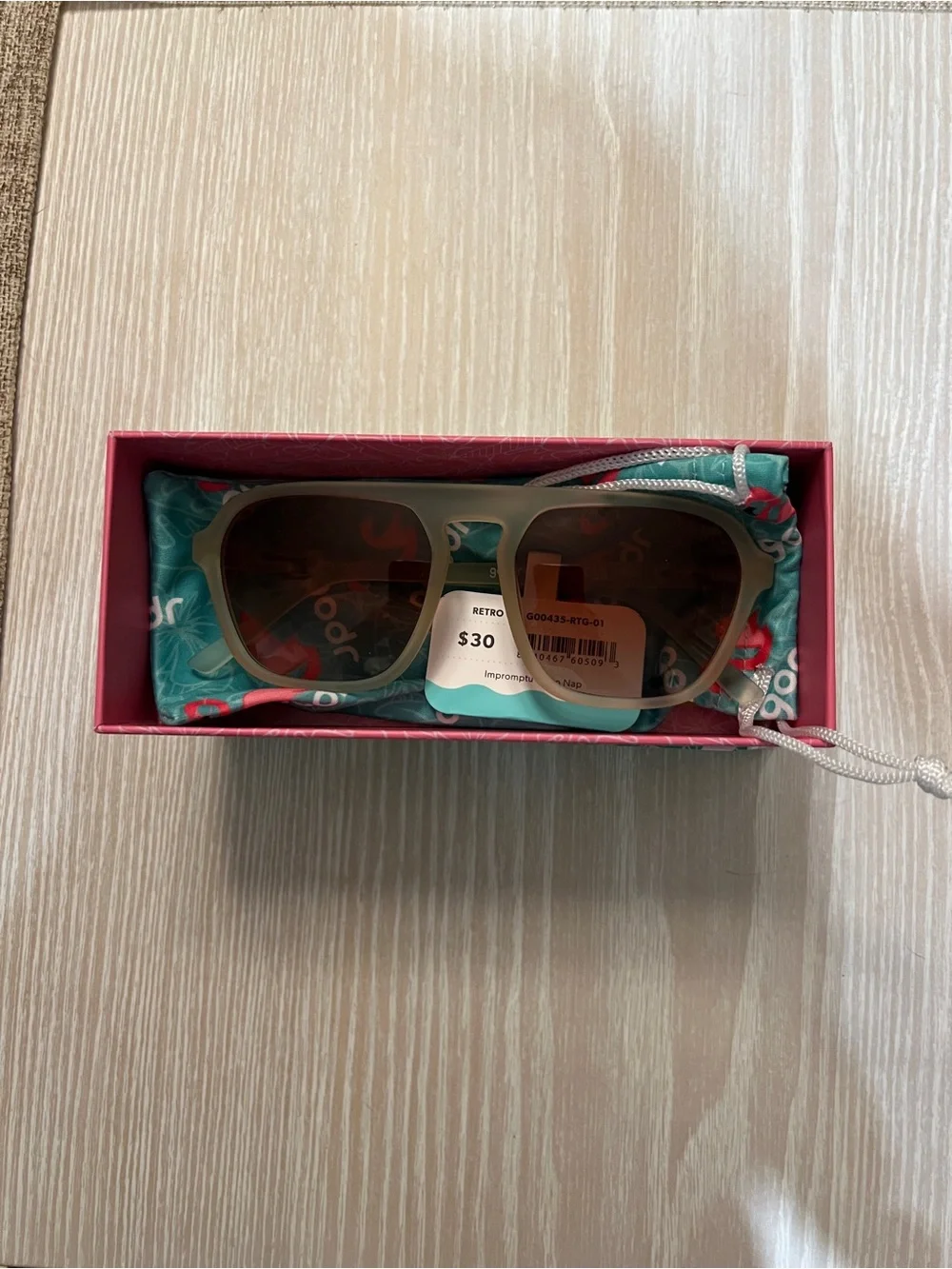 NWT Goodr Retro G Polarized Sunglasses – Impromptu Disco Nap – New in Box